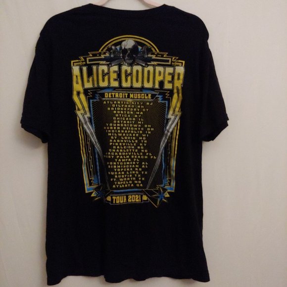 Alice Cooper Back Behind the Wheel band tour 2021 tshirt - Picture 6 of 8